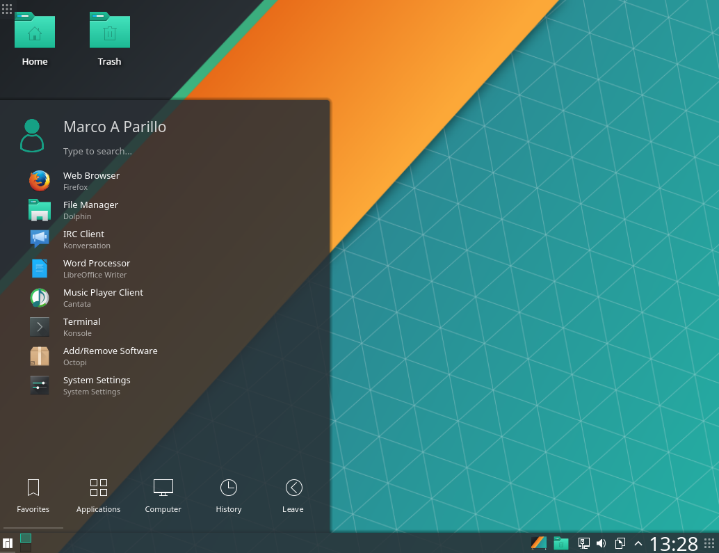 Manjaro with KDE, from the Manjaro Wiki