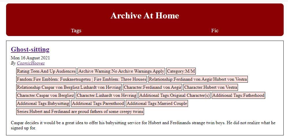 Archive at Home Screenshot.